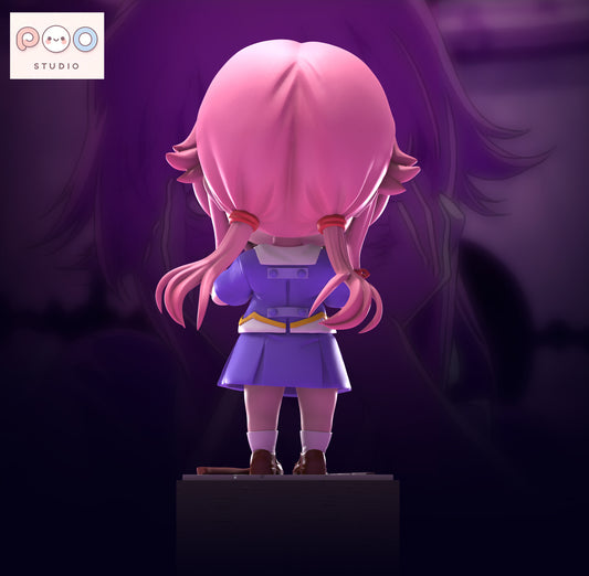 Future Diary POPO Studio Chibi Yuno Gasai Desktop Ornament Resin Statue [PRE-ORDER]