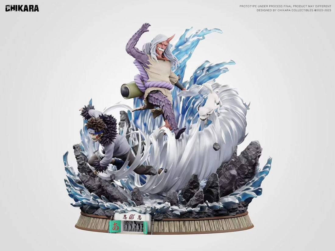 Naruto Chikara Studio Kiba VS Sakon and Ukon Resin Statue