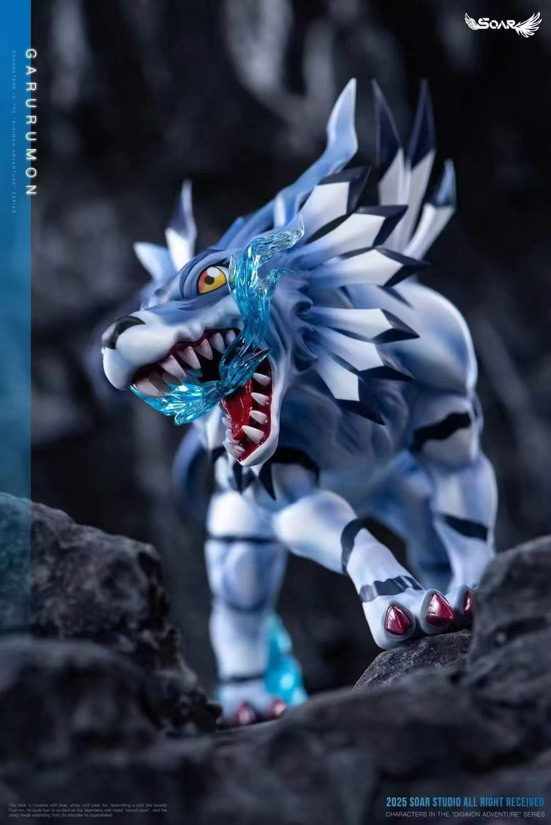 Digimon Soar Studio Garurumon Resin Statue