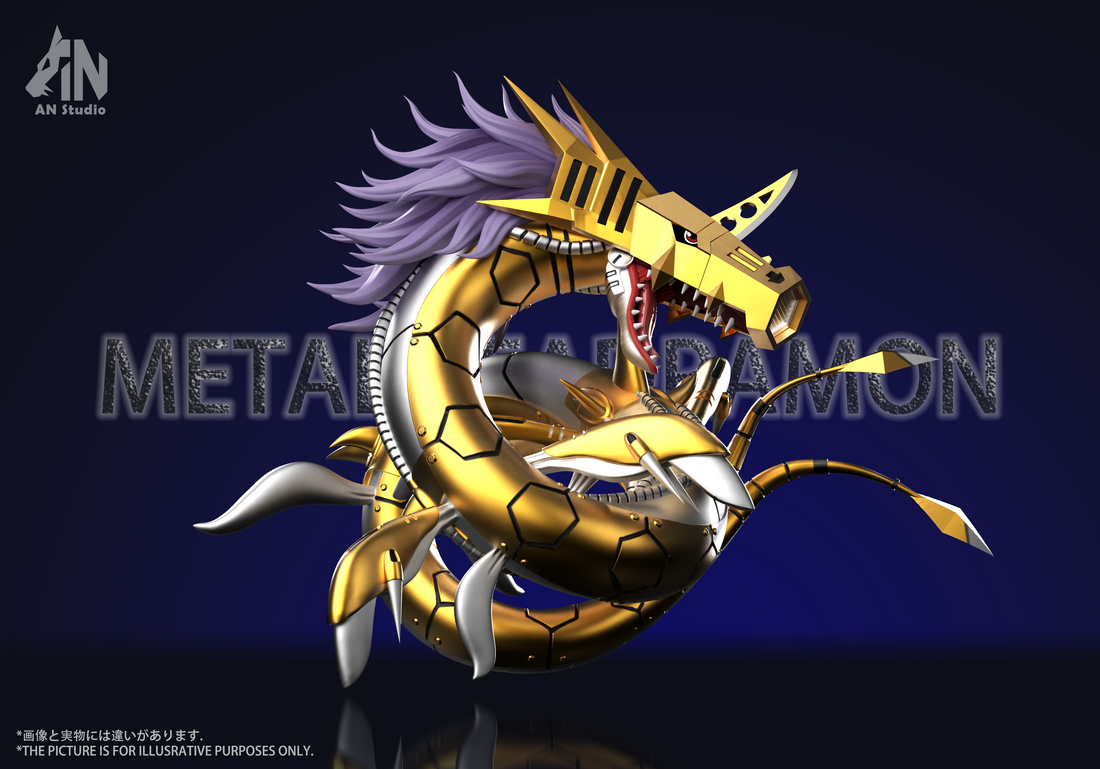 Digimon AN Studio Seadramon The Four Dark Kings Metal Resin Statue