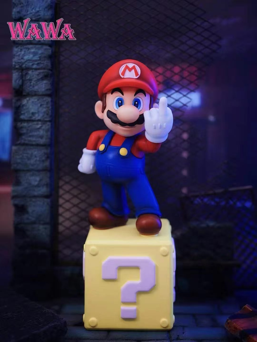 Super Mario Bros WAWA Studio Mario Cube Resin Statue [PRE-ORDER]