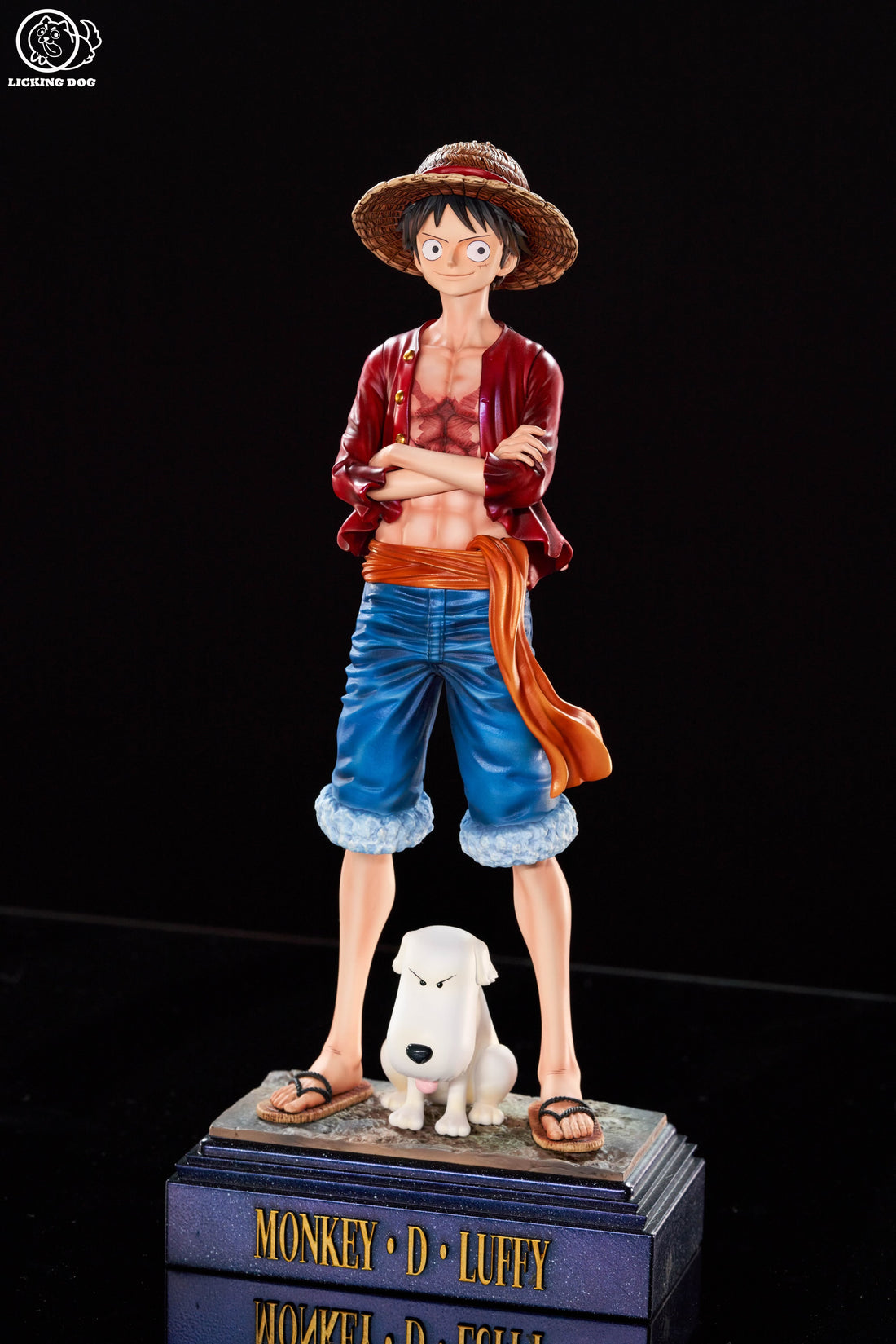 One Piece Licking Dog Studio Luffy x Shushu Resin Statue