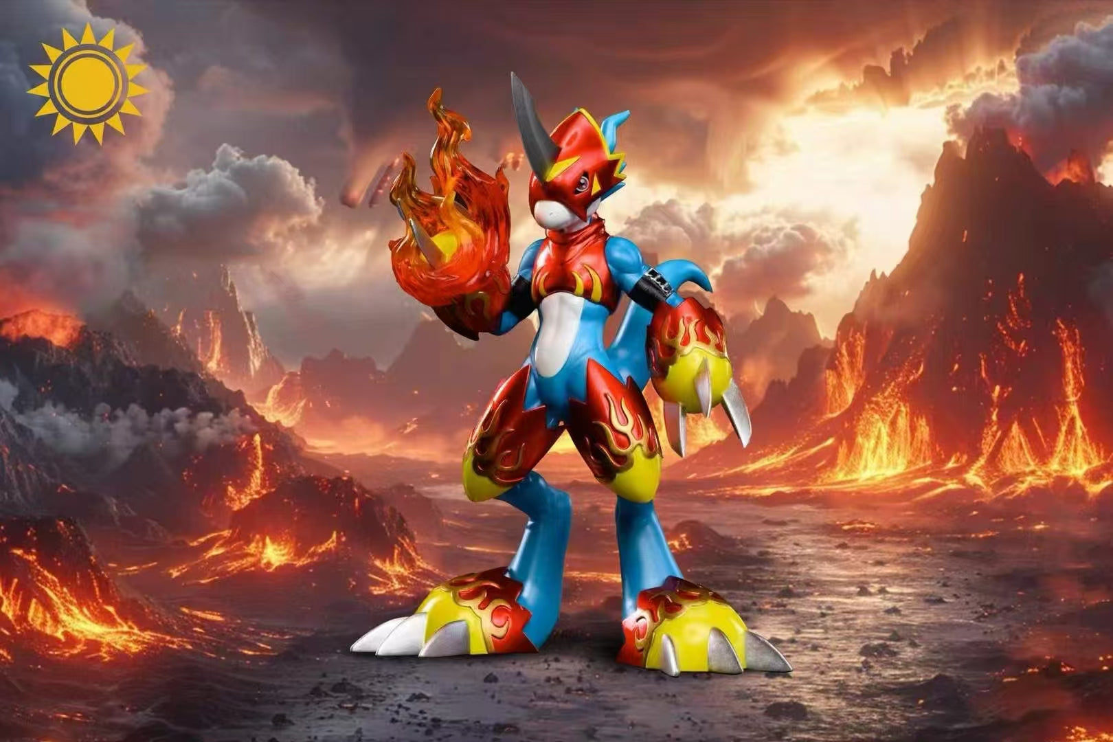 Digimon Sun Toys Studio Flamedramon Resin Statue [PRE-ORDER]