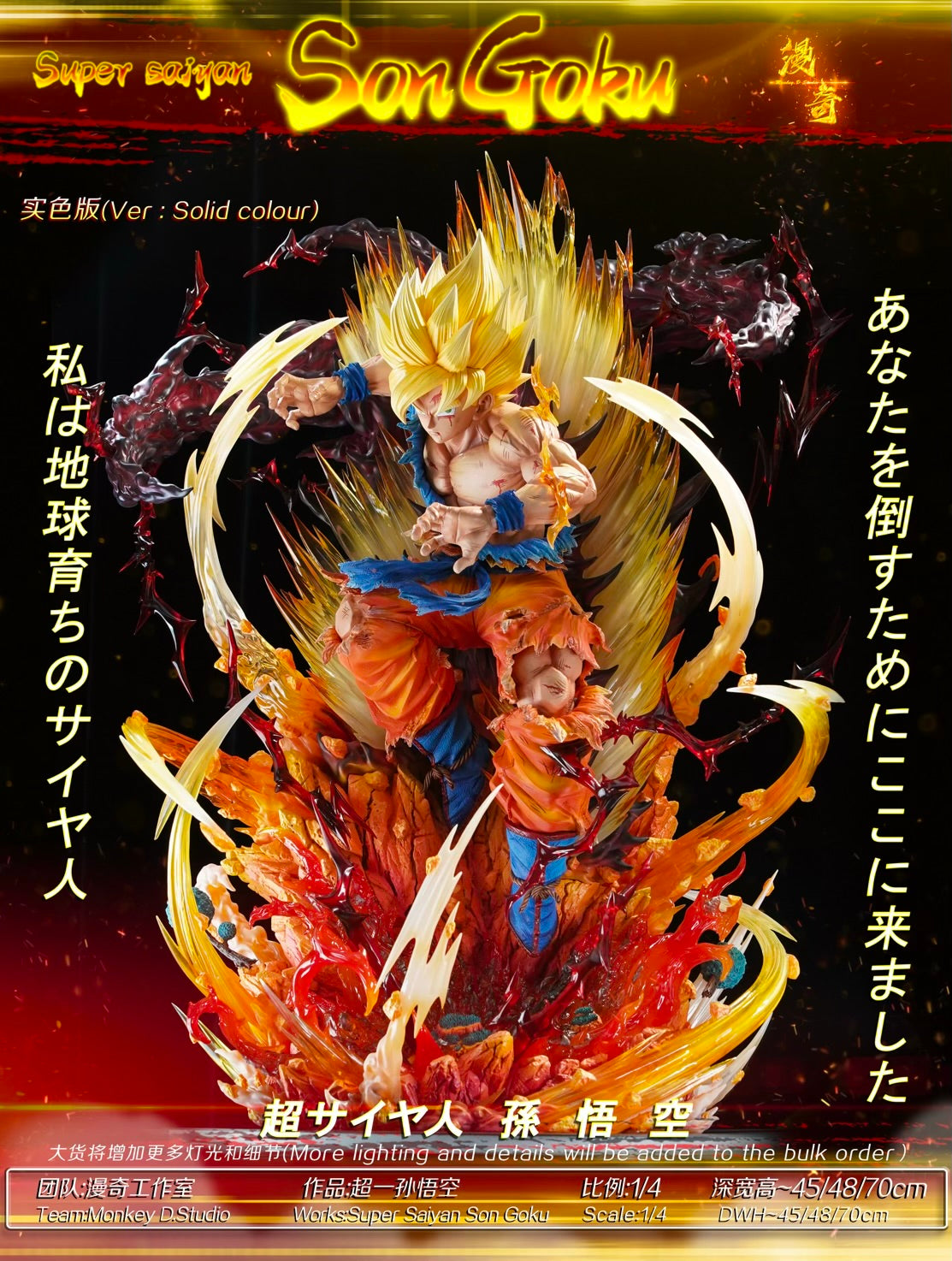 Dragon Ball Monkey D Studio Goku Super Saiyan Resin Statue [PRE-ORDER]