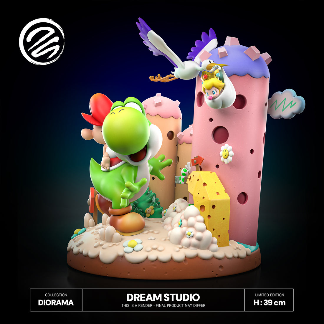 Super Mario Dream Studio Yoshis Island Diorama Resin Statue