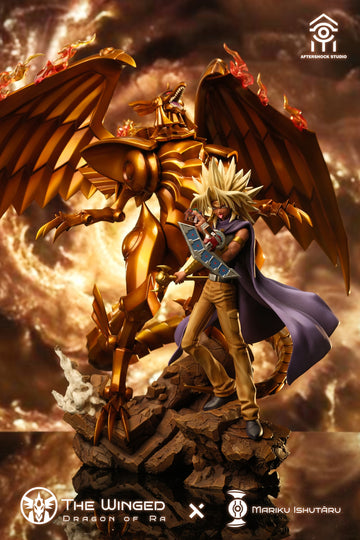 Yu Gi Oh Aftershock Studio The Winged Dragon of Ra x Marik Ishtar Resin Statue [PRE-ORDER]