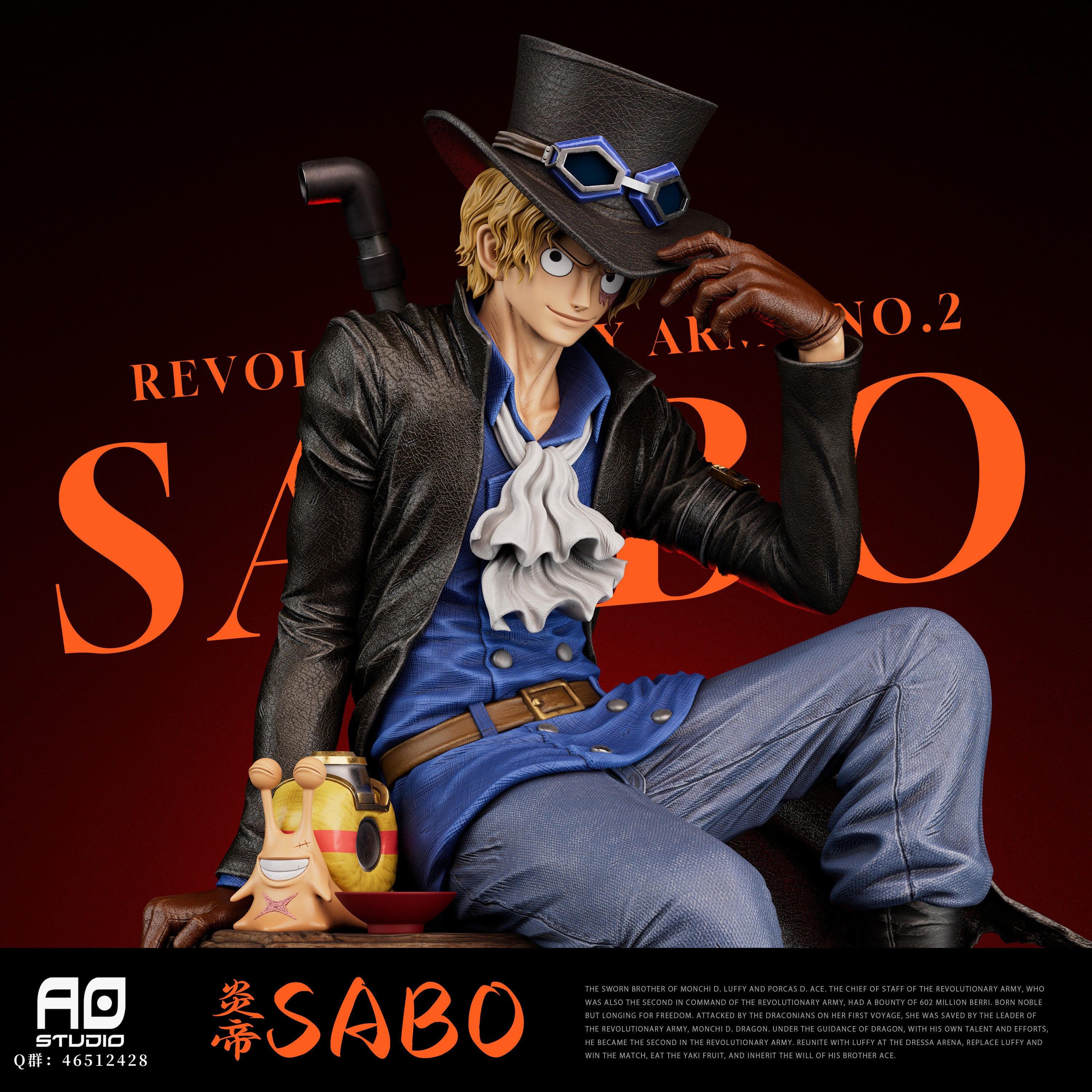 One Piece AO Studio Sabo Resin Statue - Preorder