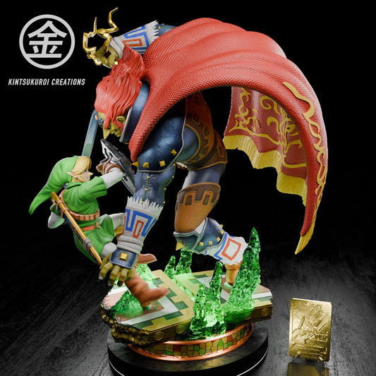 The Legend of Zelda Kintsukuroi Creations Link VS Ganondorf Resin Statue [PRE-ORDER]