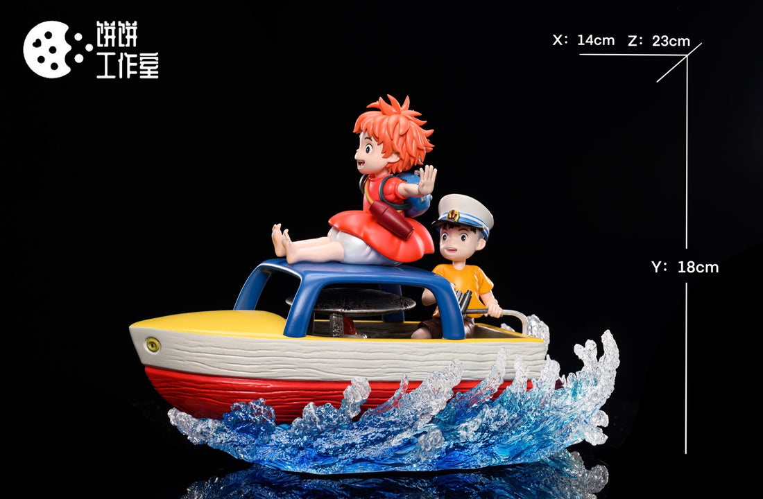 Ponyo and the Secret of the Little Mermaid Bing Bing Studio Ponyo and Sosuke Resin Statue