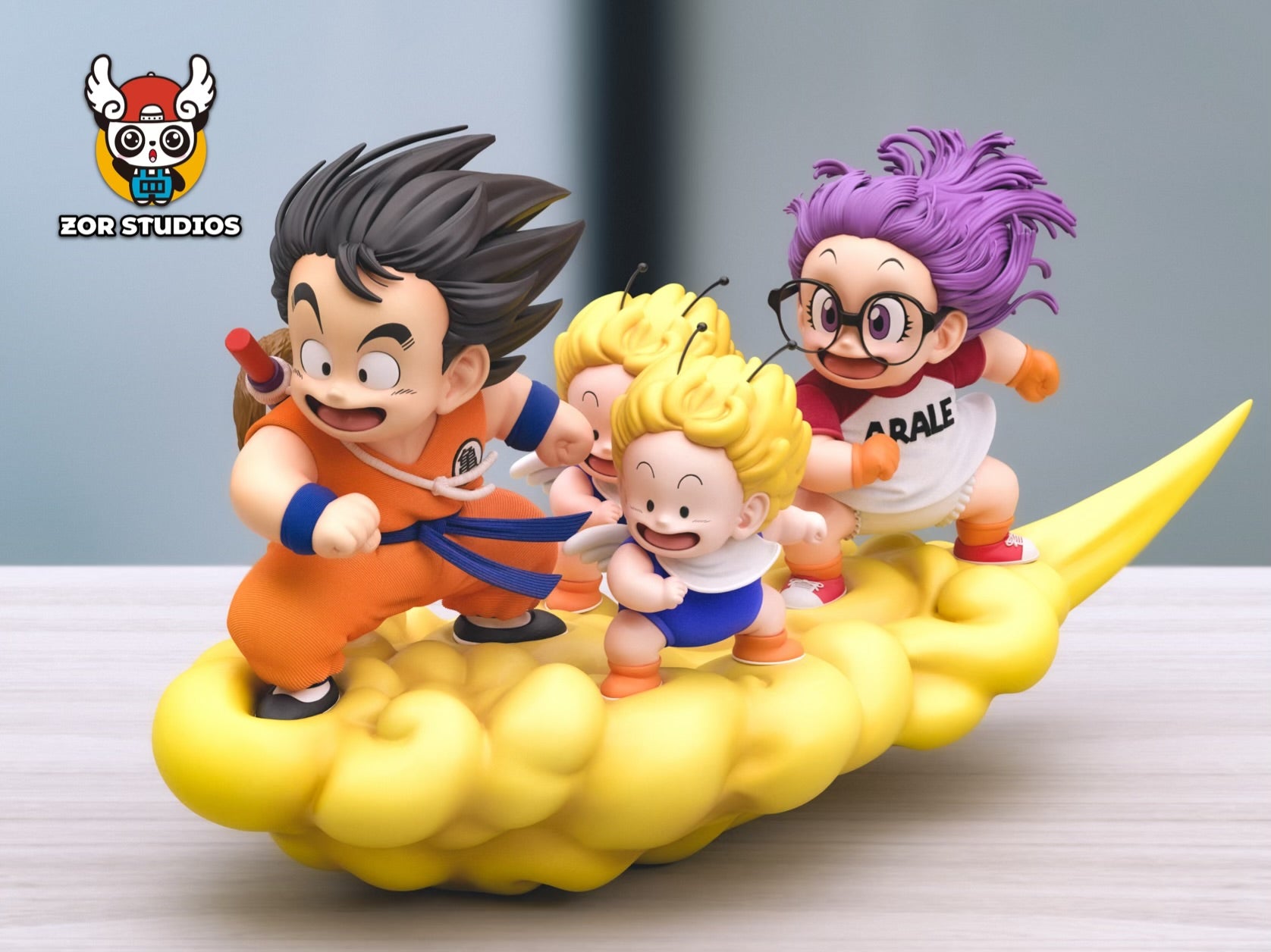 Dr Slump ZOR Studio Goku x Arale x Slump On Cloud Resin Statue [PRE-ORDER]