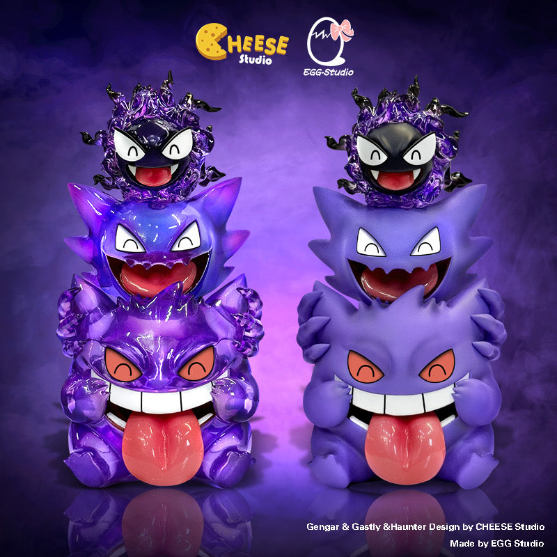 Pokemon EGG Studio Gengar x Gastly x Haunter Resin Statue