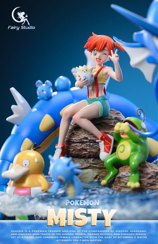 Pokemon Fairy Studio Misty Gyrados Water Diorama Resin Statue - Preorder