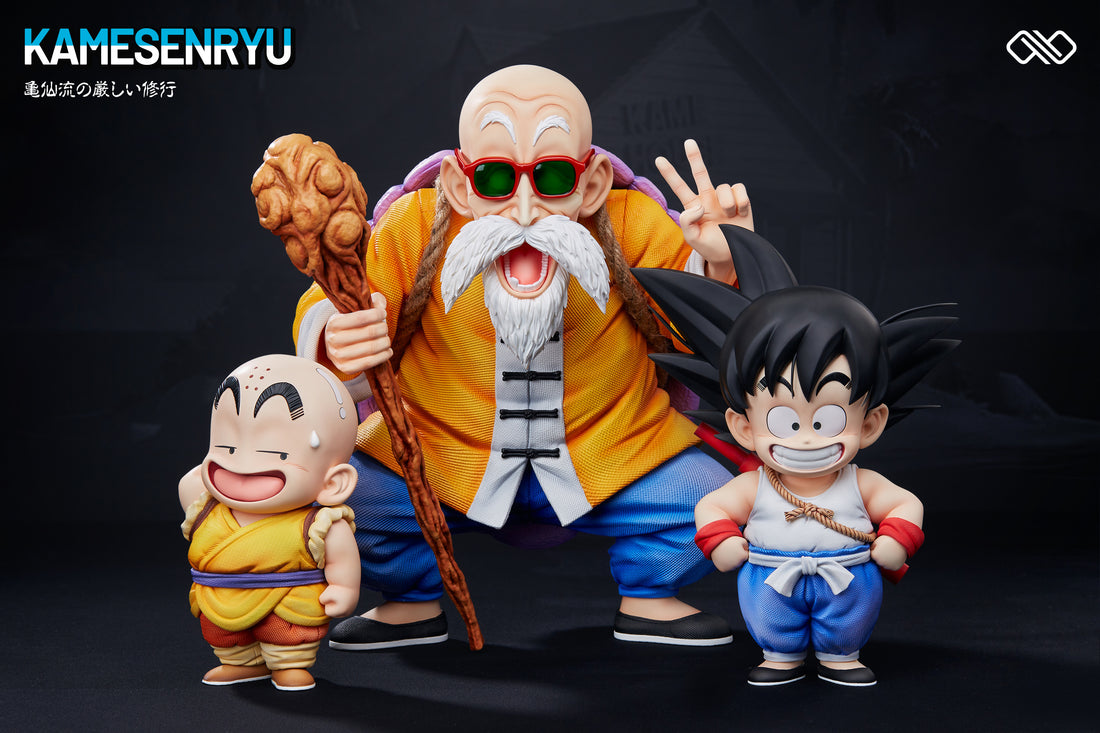 Dragon Ball Infinite Studio Muten Roshi x Krillin x Son Goku Childhood Series Resin Statue