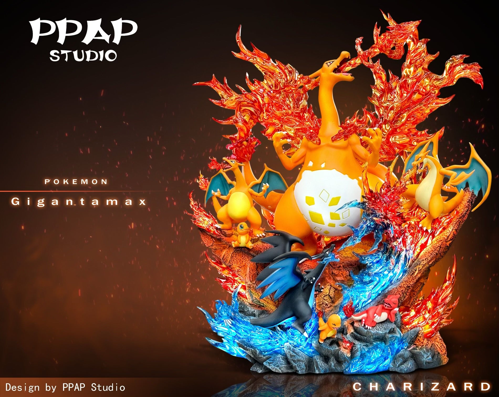 Pokemon PPAP Studio Charizard Family Resin Statue [PRE-ORDER]