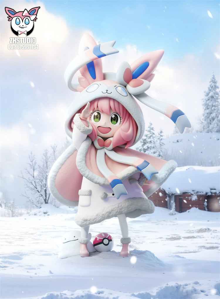 Spy x Family ZH Studio Sylveon Anya Forger Winter Resin Statue [PRE-ORDER]