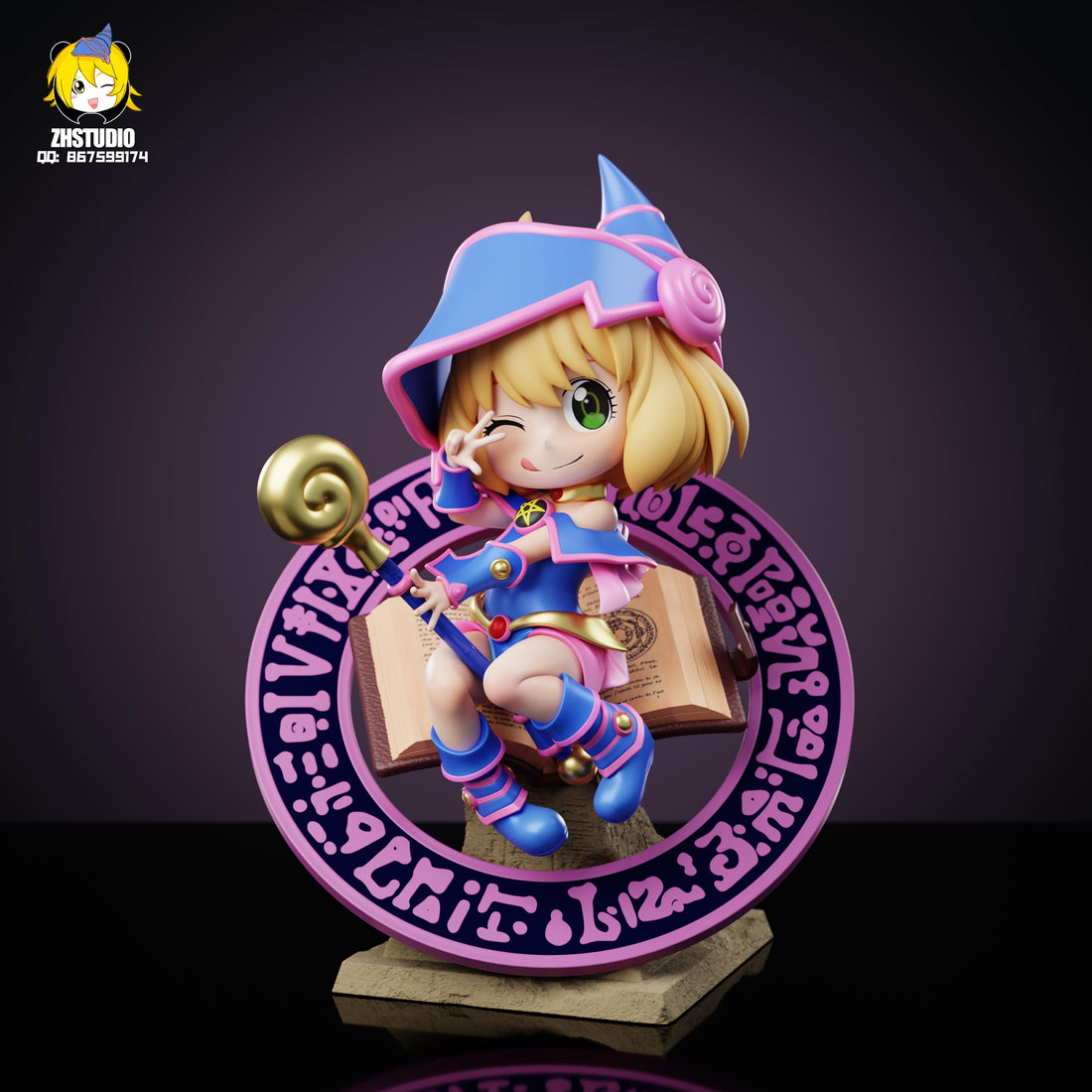 Spy x Family ZH Studio Anya COS Dark Magician Girl Resin Statue