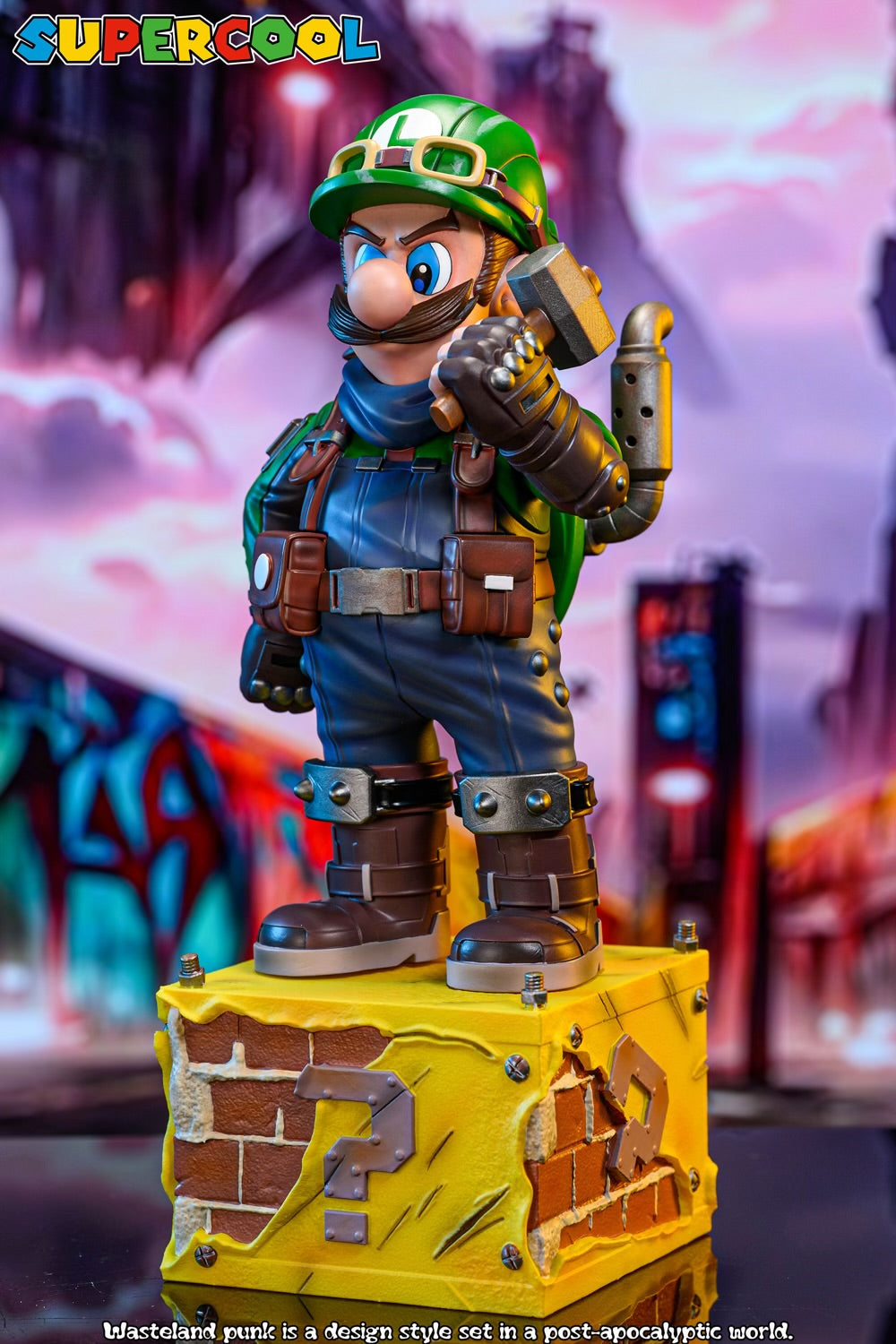 Super Mario SuperCool Studio Luigi Cyber Steam Punk Wasteland Resin Statue [PRE-ORDER]