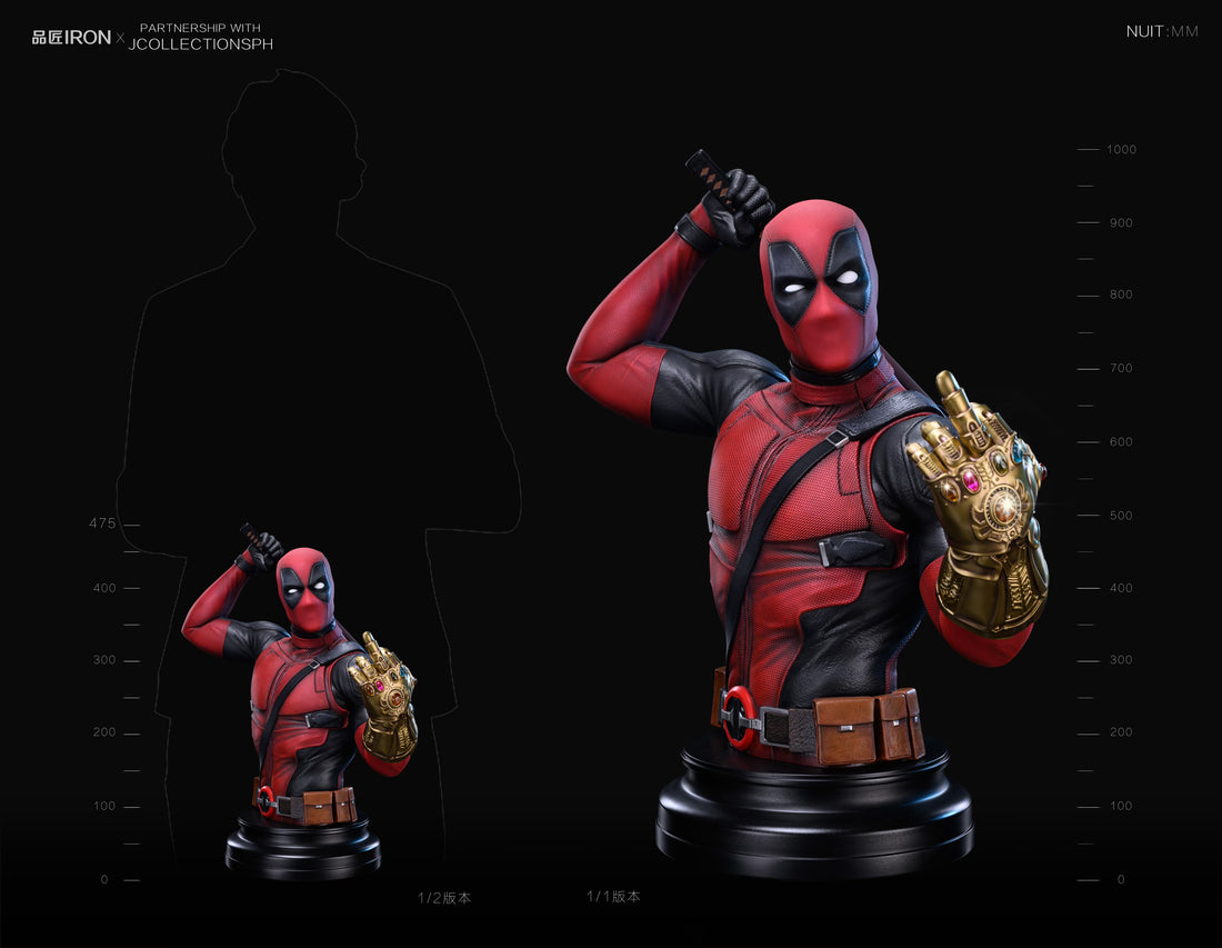 Deadpool Pin Jiang Iron Studio Deadpool MQ060 Bust Resin Statue