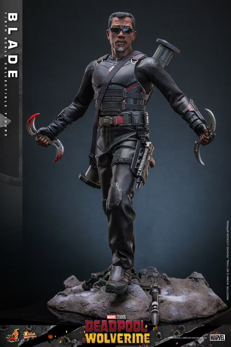 Marvel Hot Toys Blade Deadpool x Wolverine Movie Masterpiece Blade Licensed PVC Figure