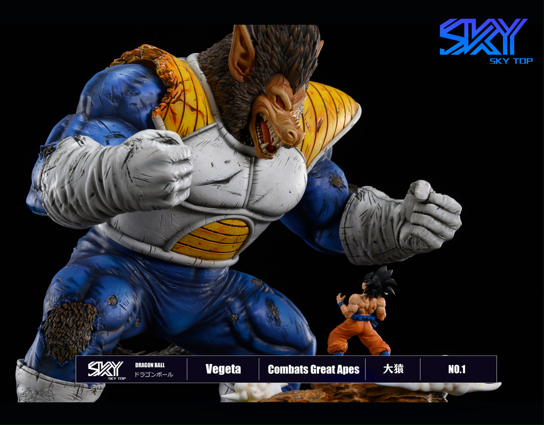 Dragon Ball Sky Top Studio Great Ape Vegeta VS Goku Resin Statue - Europe Stock