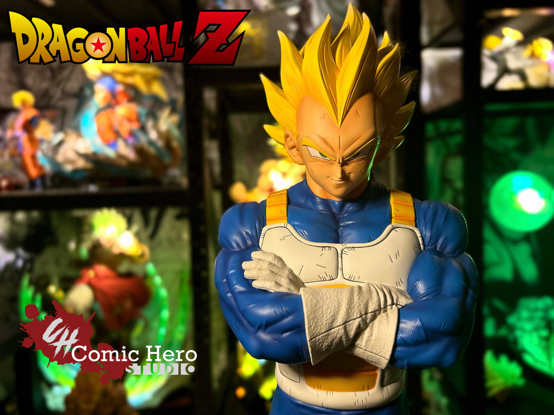 Dragon Ball Comic Hero Studio Armor Vegeta SSJ Resin Statue