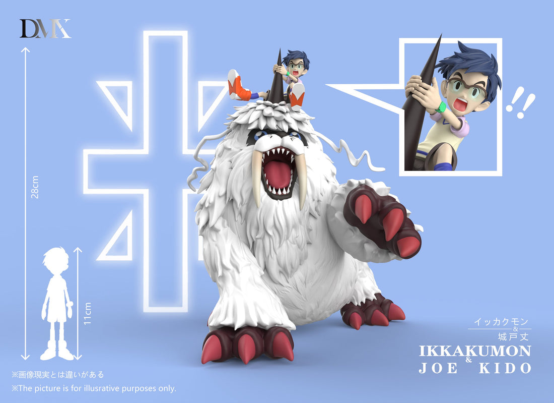 Digimon DMX Studio Ikkakumon Joe Kido x Togemon Mimi Tachikawa Resin Statue