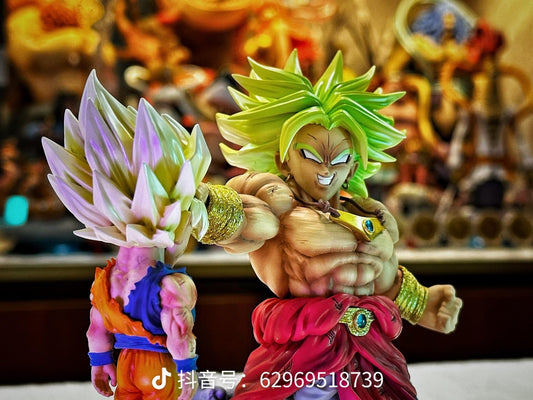 Dragon Ball League Studio Broly VS Goku Resin Statue - China Stock