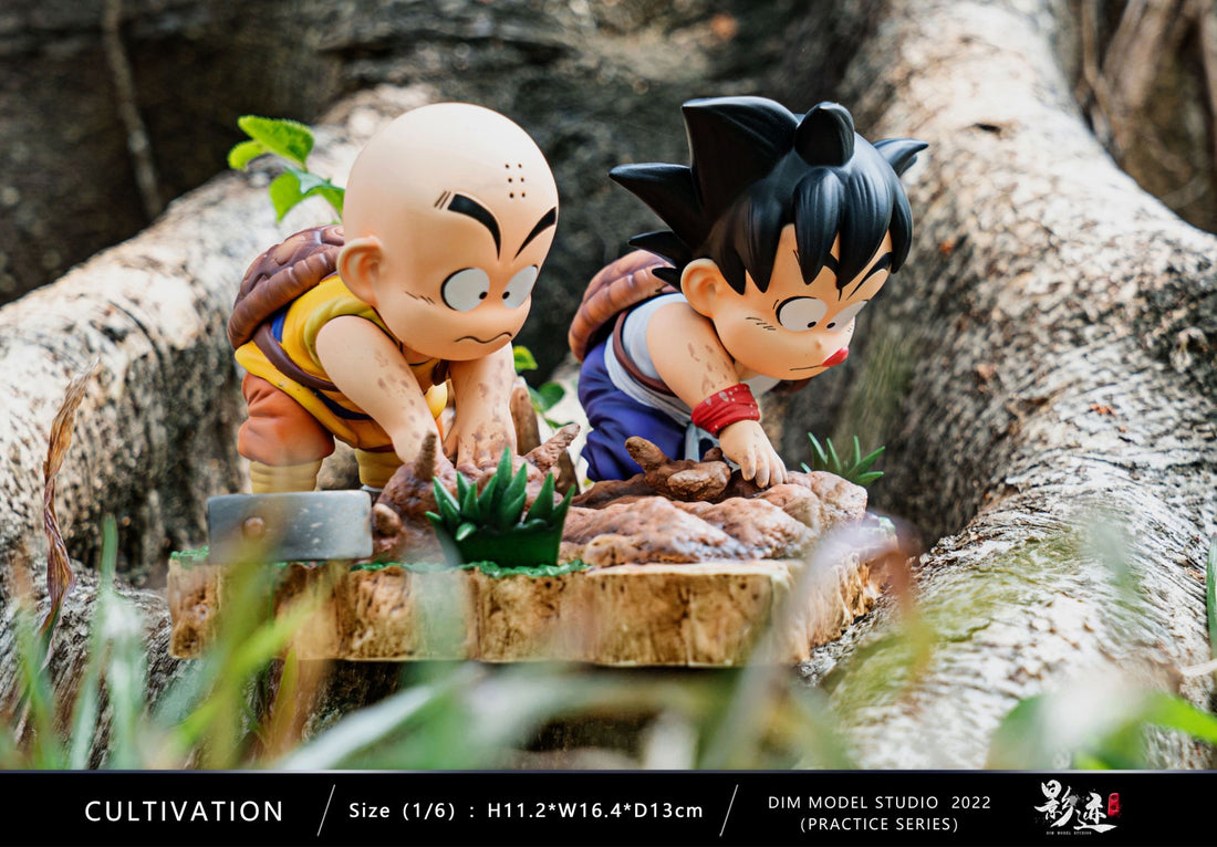 Dragon Ball Dim Model Studio Goku and Krillin Roshi School Vol.2 Farm Training Resin Statue [EUROPE STOCK]