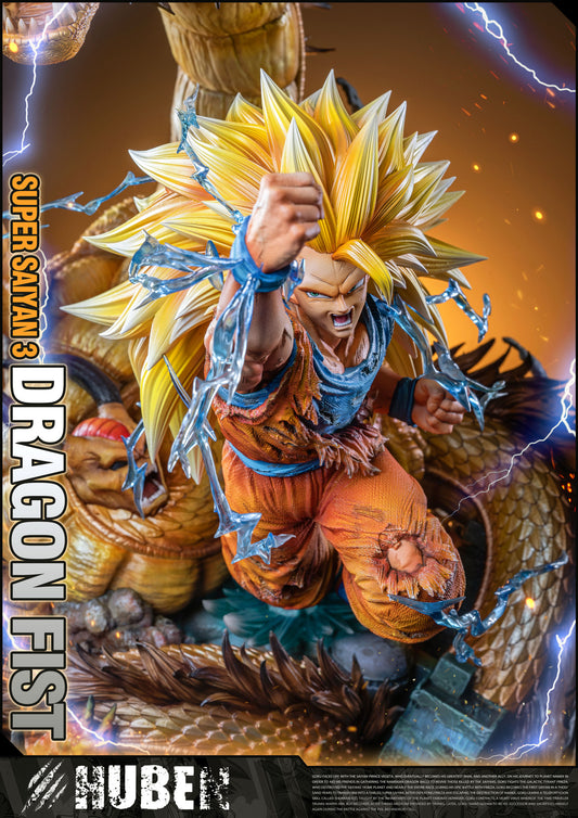 Dragon Ball Huben Studio Dragon Fist Goku SSJ3 Resin Statue - Preorder
